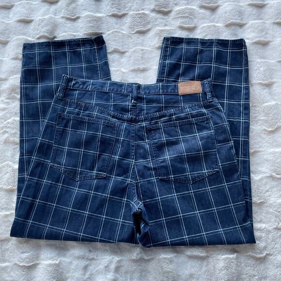 🔥NWOT Madewell Classic The Perfect Vintage Wide Leg Jean In Windowpane Checks - Picture 6 of 16